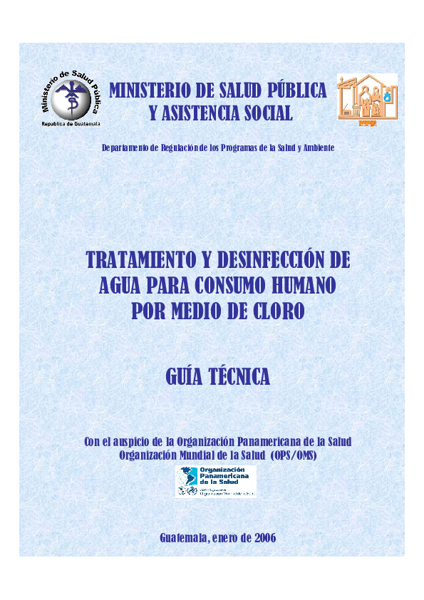 Tratamiento y desinfeccin de agua para consumo humano por medio de cloro